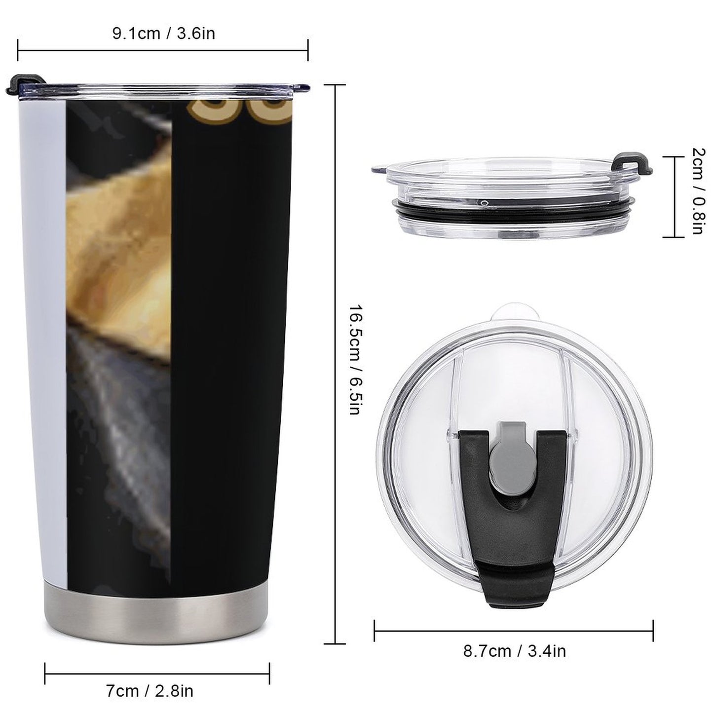 Car Travel Coffee Mug with Lid (All-Over Printing)