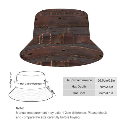 RUGGED LEATHER BUCKLE Print Unisex Bucket Hat