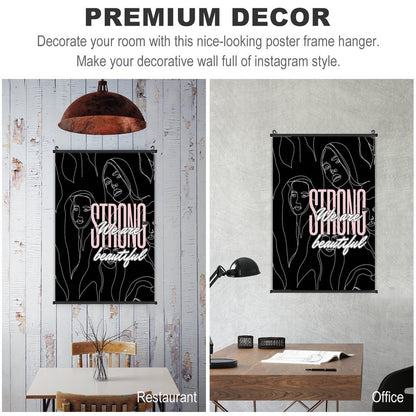 Canvas Hanging Poster with Scrolls-16"x24"/ 40x60cm-STRONG & BEAUTFUL