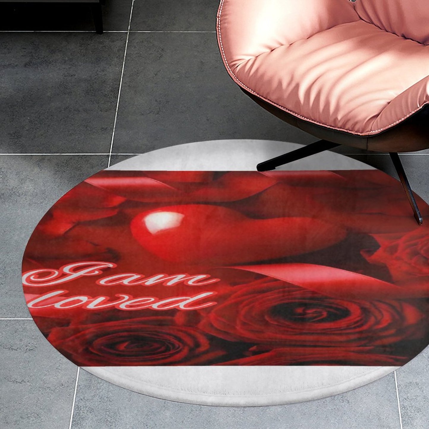 Round Coral Velvet Warm Floor Mat