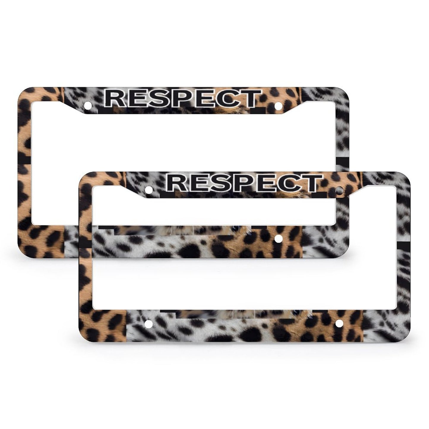 License Plate Frames with 4 Round Holes (1 Pair)