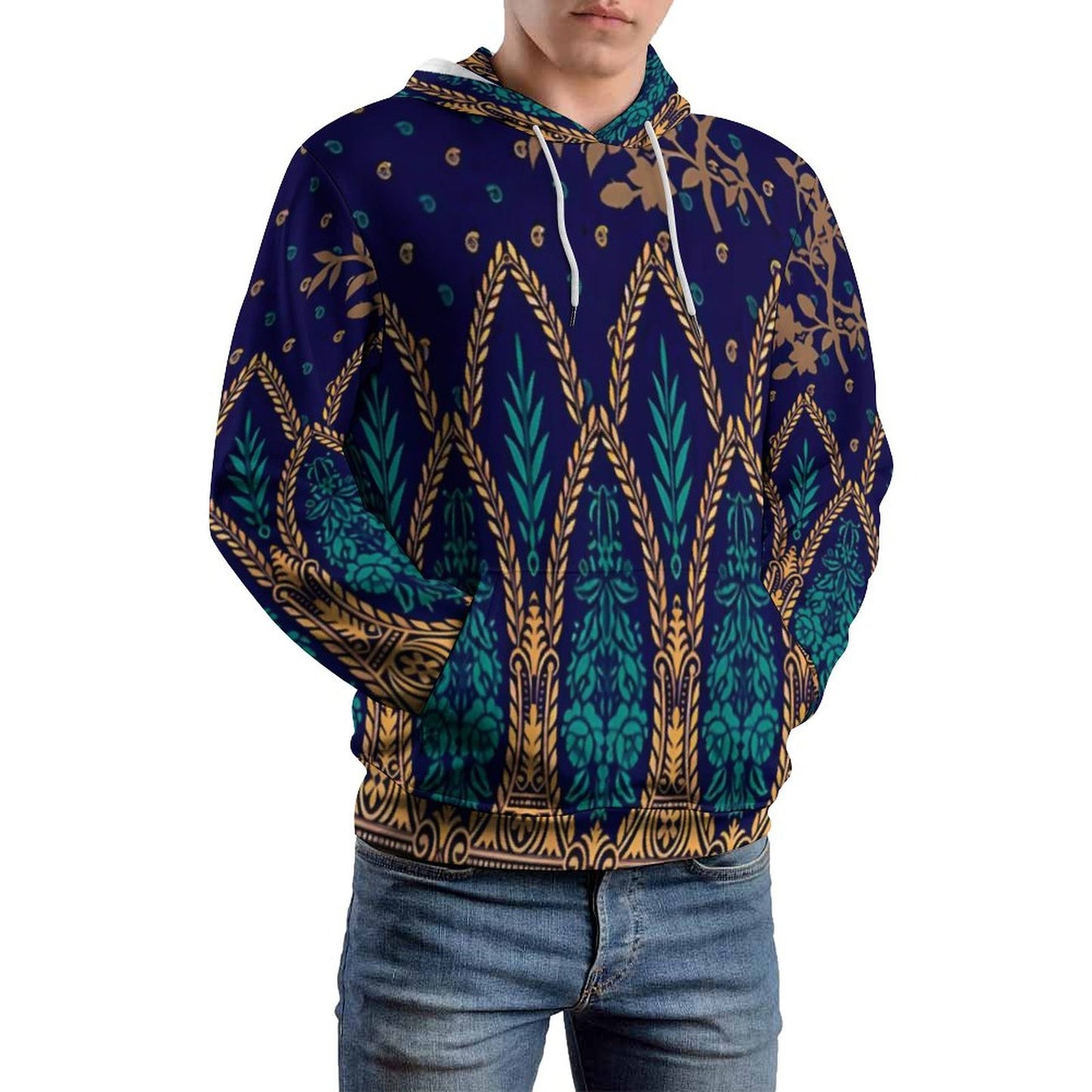 230gsm Men's Cool Hoodie with Double-layer Cap (All-Over Printing)