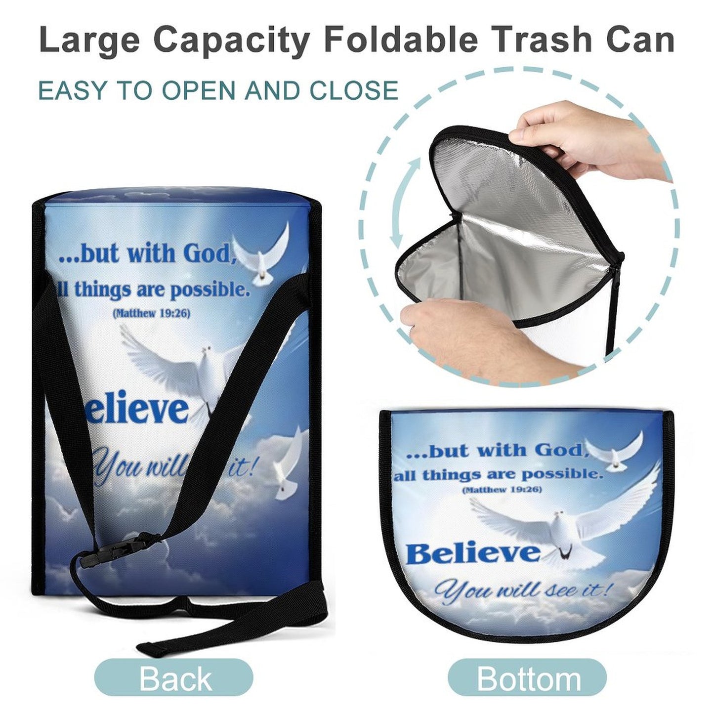Collapsible Car Trash Bin
