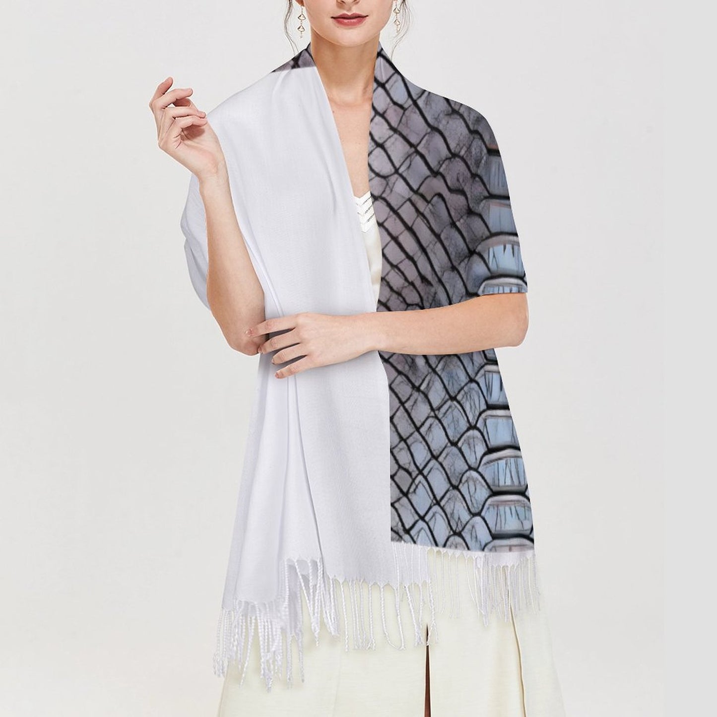 Cashmere-like Tassel Scarf (All-Over Printing)