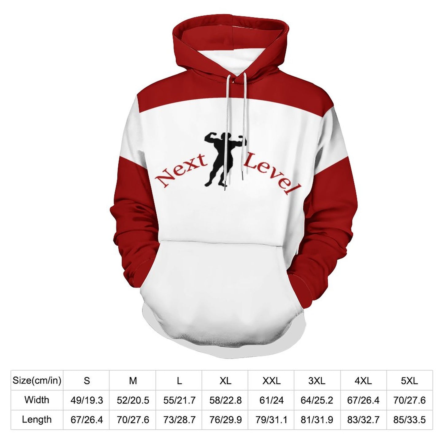 230gsm Men's Personalized Hoodie with Double-layer Cap (All-Over Printing)