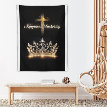 Wall Art with Vertical Tapestry