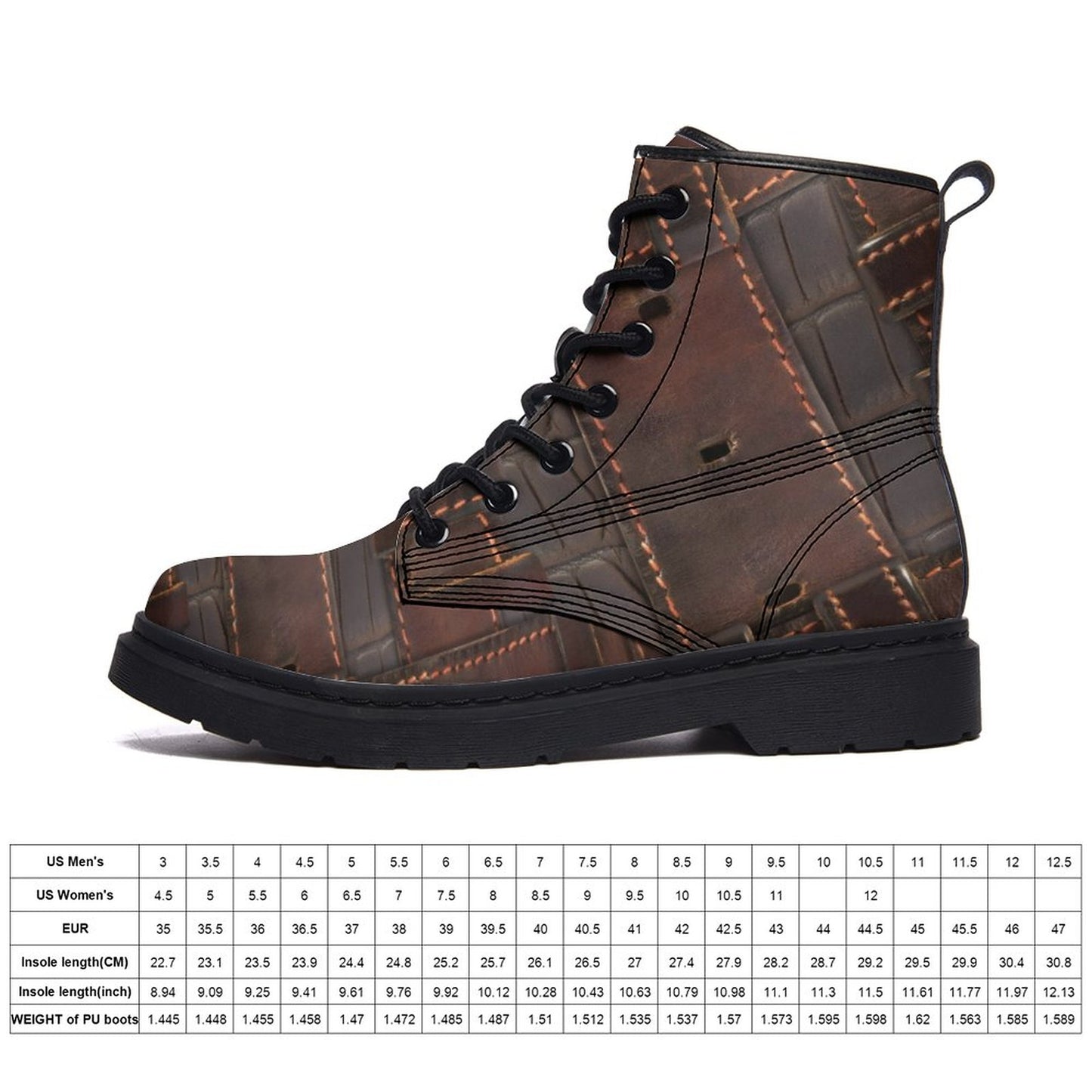 RUGGED LEATHER BUCKLE Print Unisex Plush Fur Boots