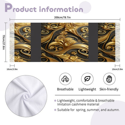 Cashmere-like Tassel Scarf (All-Over Printing)