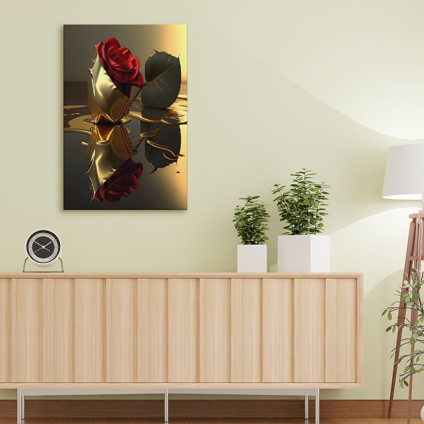 Modern Framed Canvas Wall Art Print–Large Wooden Frame for Living Room