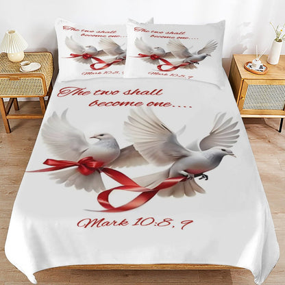 3-Piece Bedding Set-90"x90"/ 229x229cm (Dual-sided Printing)