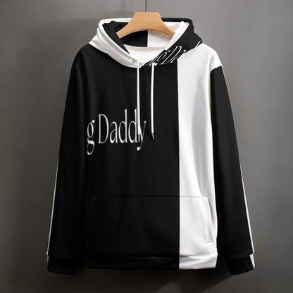Men's Cool Hoodie with Double-layer Cap- S-6XL-BIG DADDY b/w