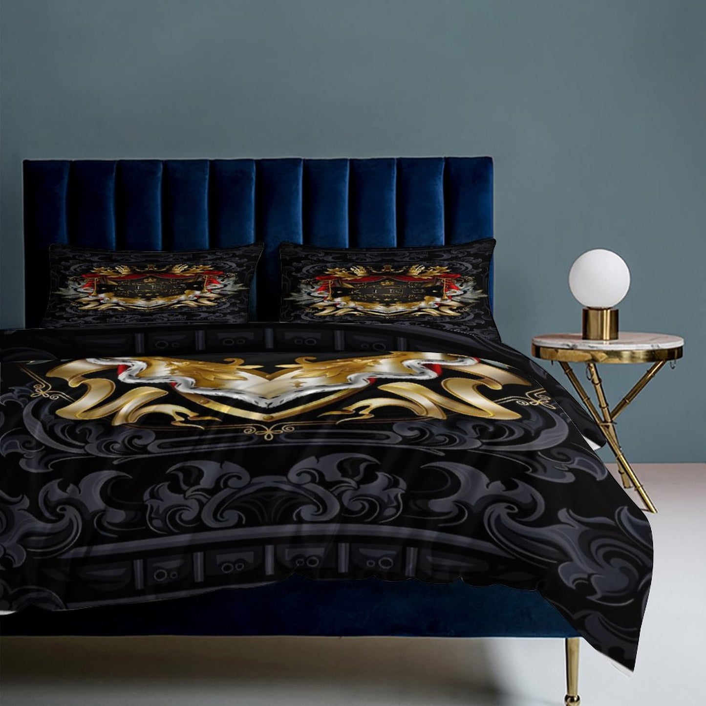 3-Piece Bedding Set-90"x90"/ 229x229cm (Dual-sided Printing)