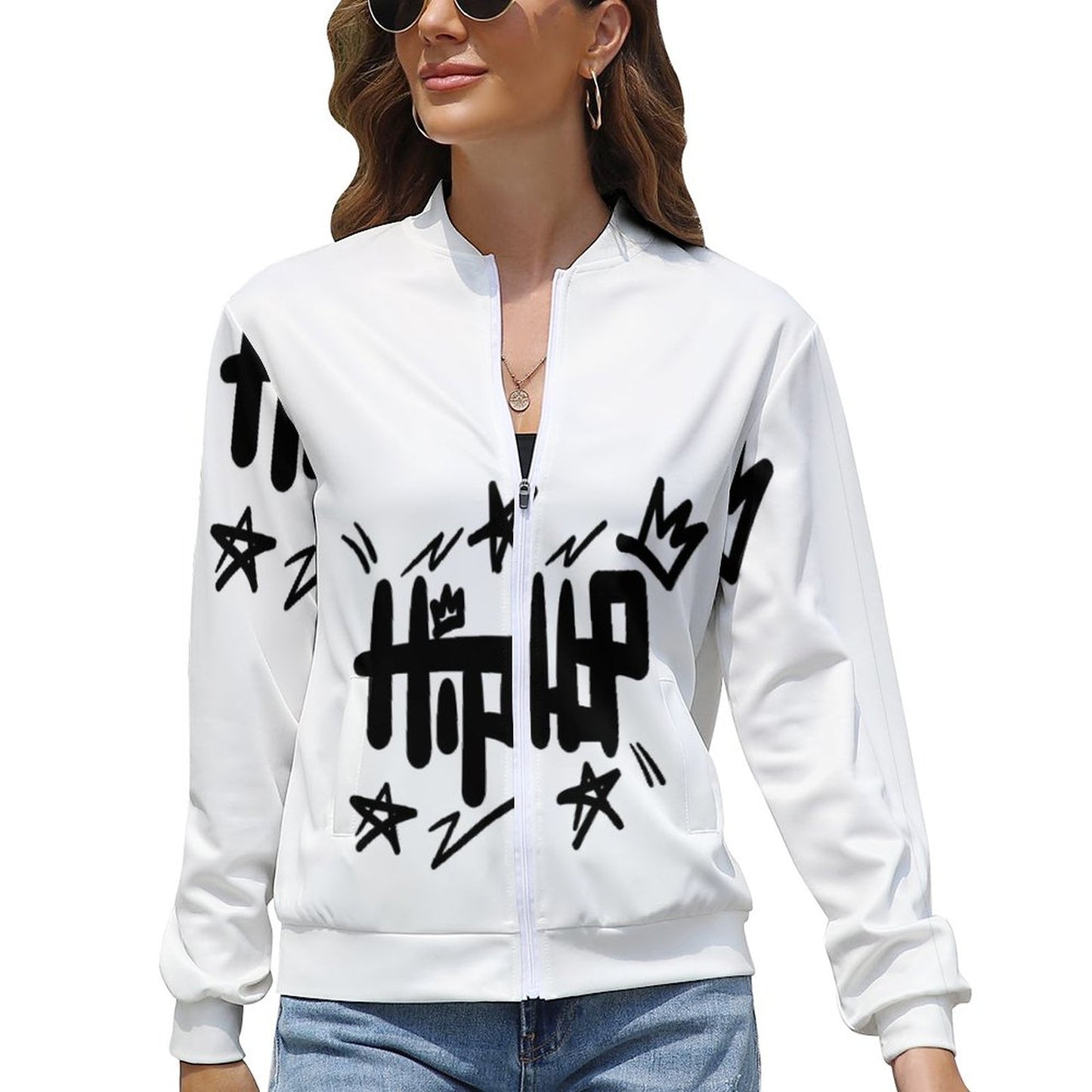 Women's Zipper Jacket LLJK (All-Over Printing)