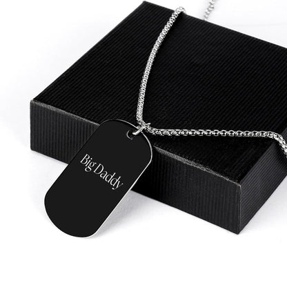 Titanium Steel Square Pendant Necklace-BIG DADDY