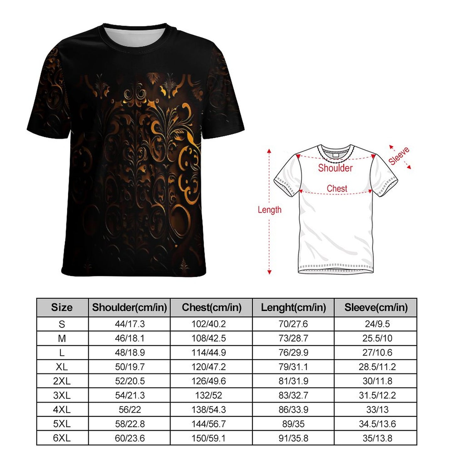 180gsm Men’s Halloween Shirts NT (All-Over Printing)
