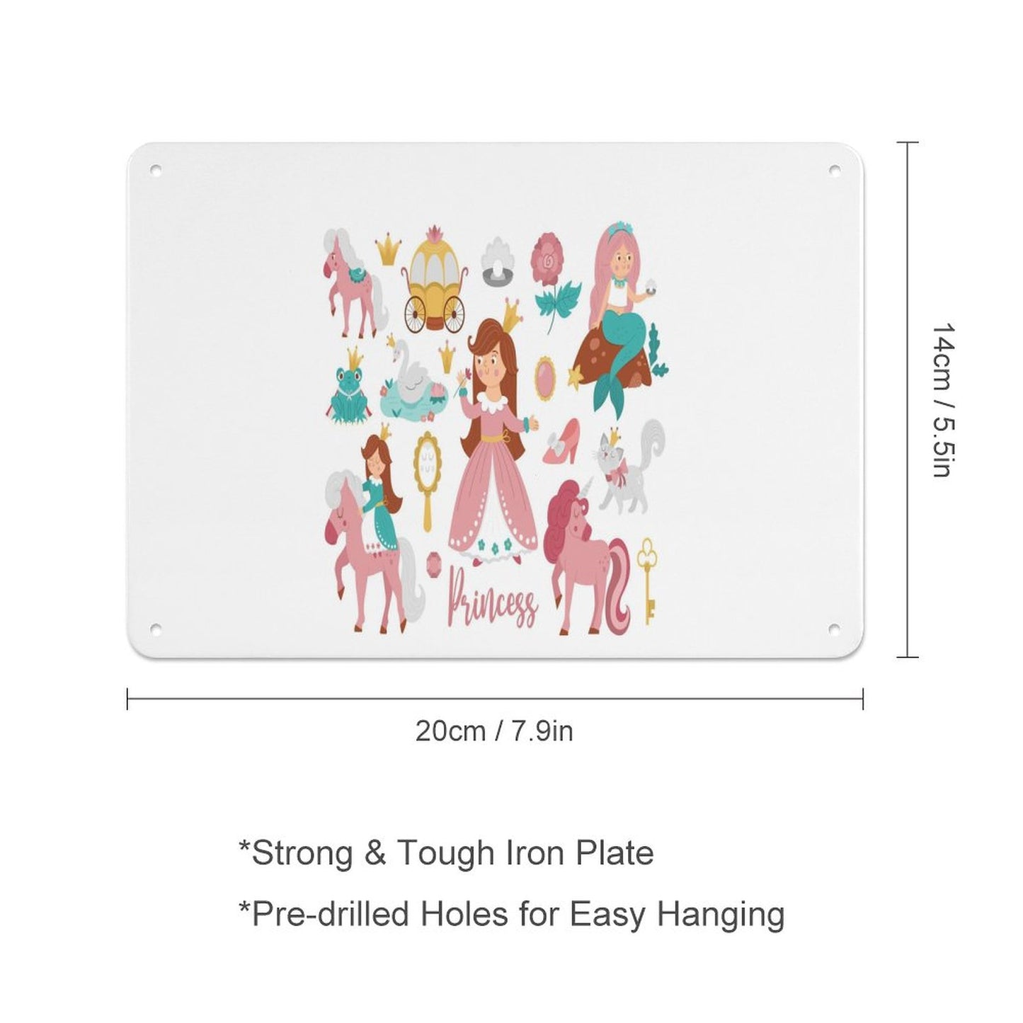 Horizontal Personalized Metal Wall Art Tin Sign-5.5"x7.9"/14x20cm