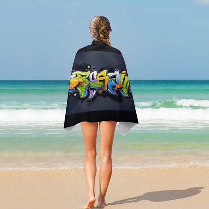COLORFUL GRAFFITI Beach Towel