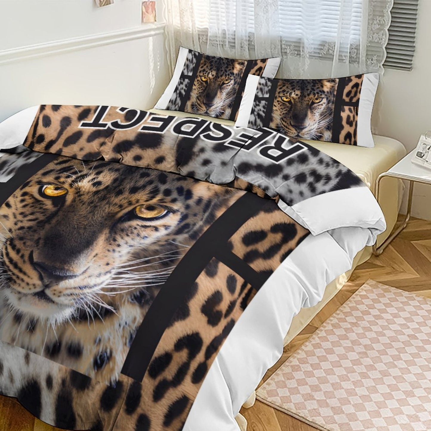 3-Piece Bedding Set-102"x90"/ 259x229cm (Dual-sided Printing)