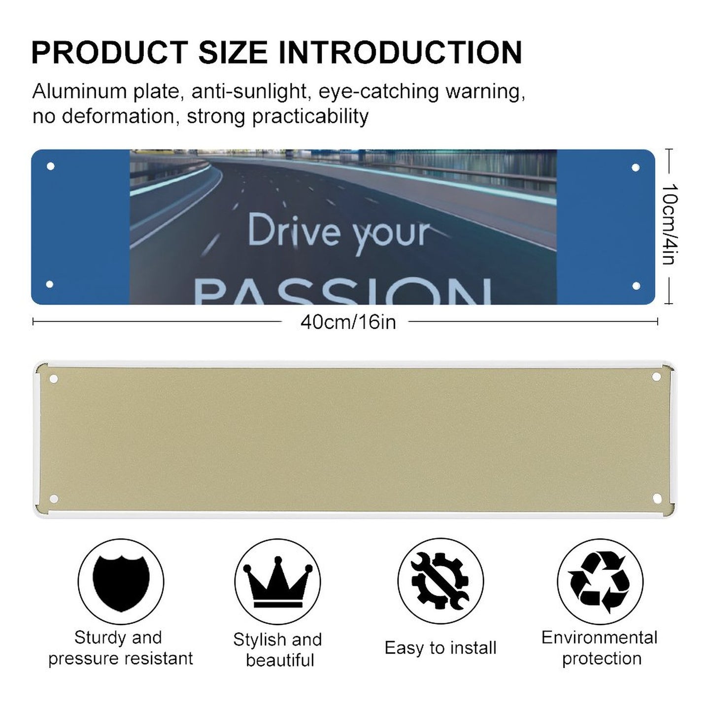 Slim Metal Tin Sign