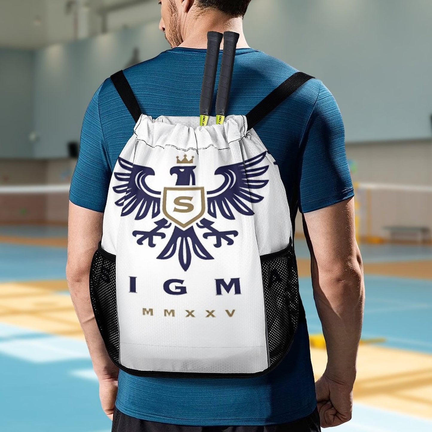 Waffle Cloth Sprots Drawstring Bag (Multi-Sites)