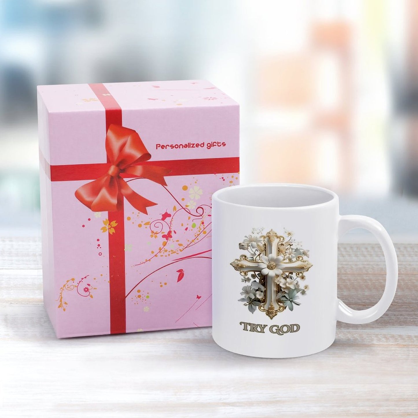 11oz White Mug-TRY GOD