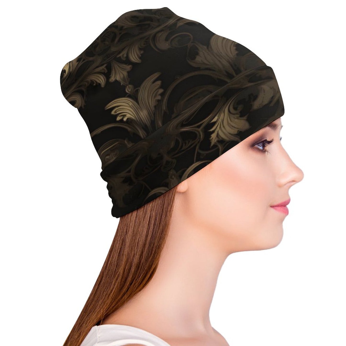 BLACK & GOLD ACCENT Pullover Cap