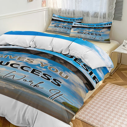 3-Piece Bedding Set-86"×70"/ 218×177cm (Dual-sidede Printing)