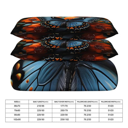 3-Piece Bedding Set-102"x90"/ 259x229cm (Dual-sided Printing)