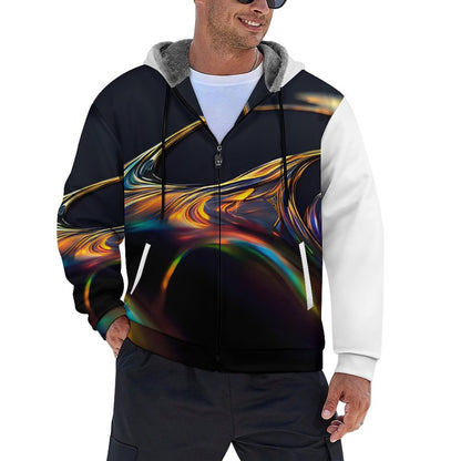 230gsm Full Zip up Hoodie with Plush Lining WZIP (All-Over Printing)