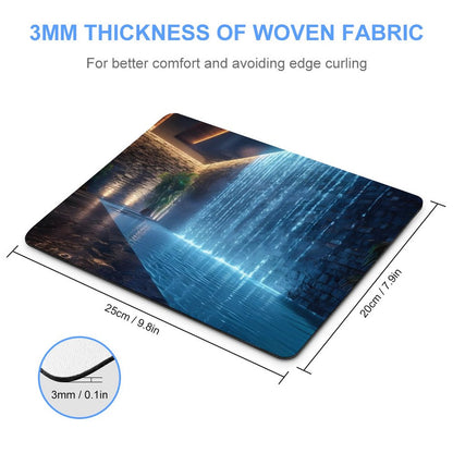 WALL WATERFALL Square Mouse Pad
