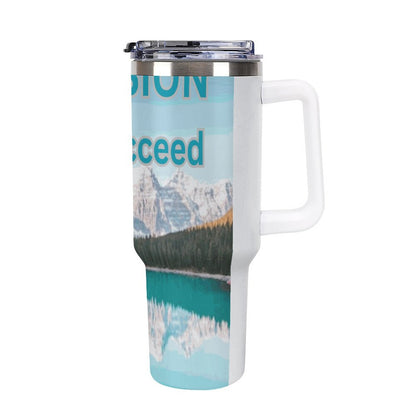 40oz Insulated Tumbler with Handle and Straw