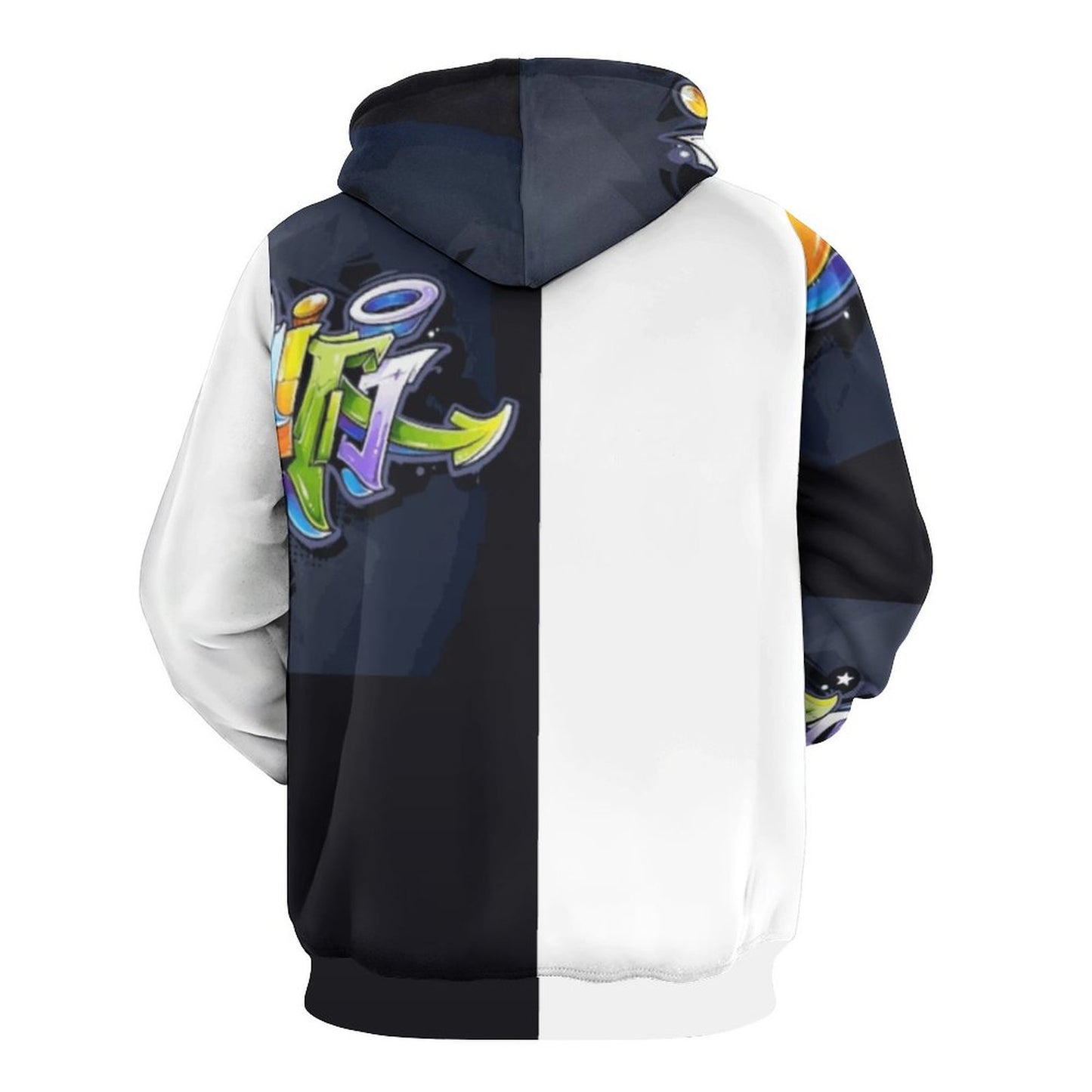 COLORFUL GRAFFITI Hoodie Double-layer Cap-SMALL-6XL