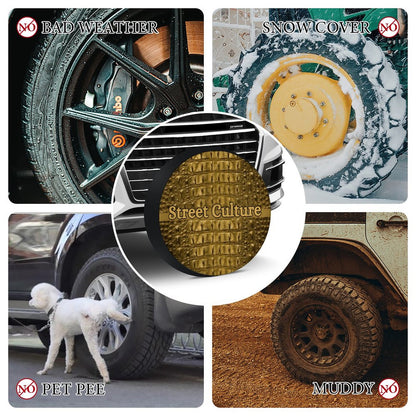STREET CULTURE Alligator Oxford Cloth Tire Cover-SIZES: 12'-18' (waterproof)