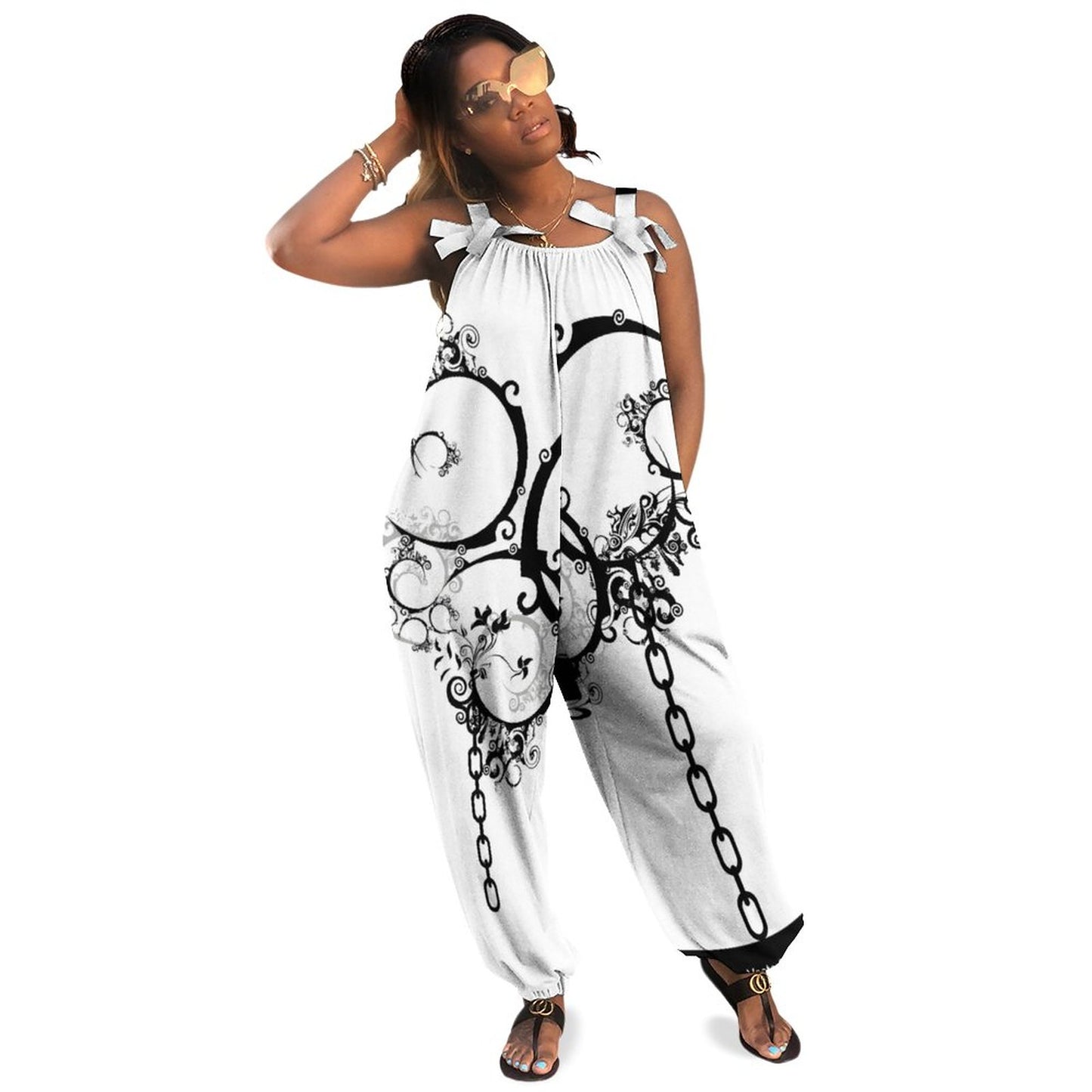 Spaghetti Strap Jumpsuit RP (All-Over Printing)