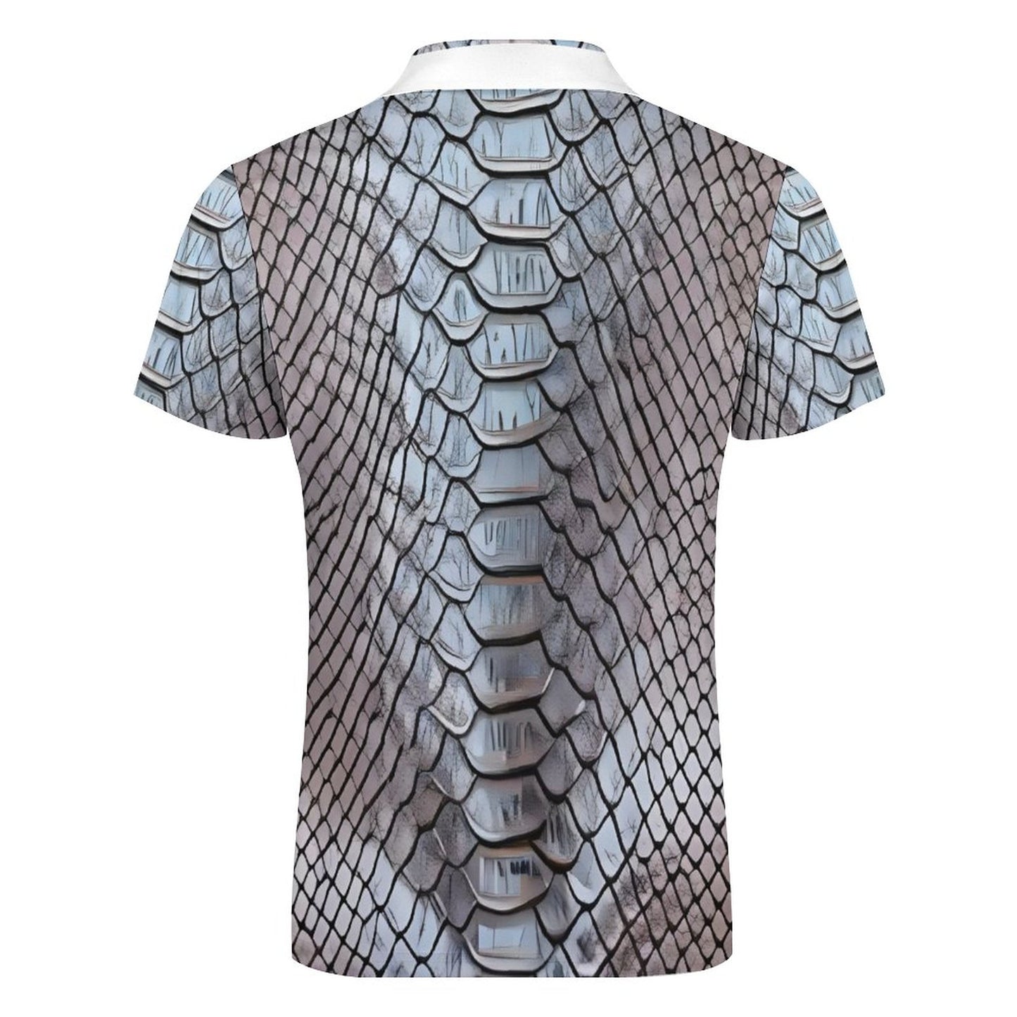 Men's Short Sleeve POLO Shirt with Zipper B470 (All-Over Printing)