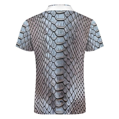 Men's Short Sleeve POLO Shirt with Zipper B470 (All-Over Printing)