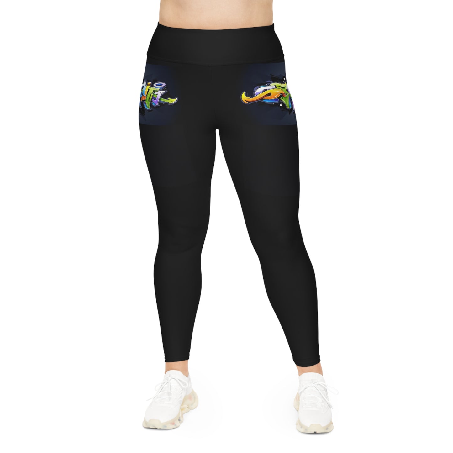 COLORFUL GRAFFITI PLUS SIZE Leggings-*2XL-6XL