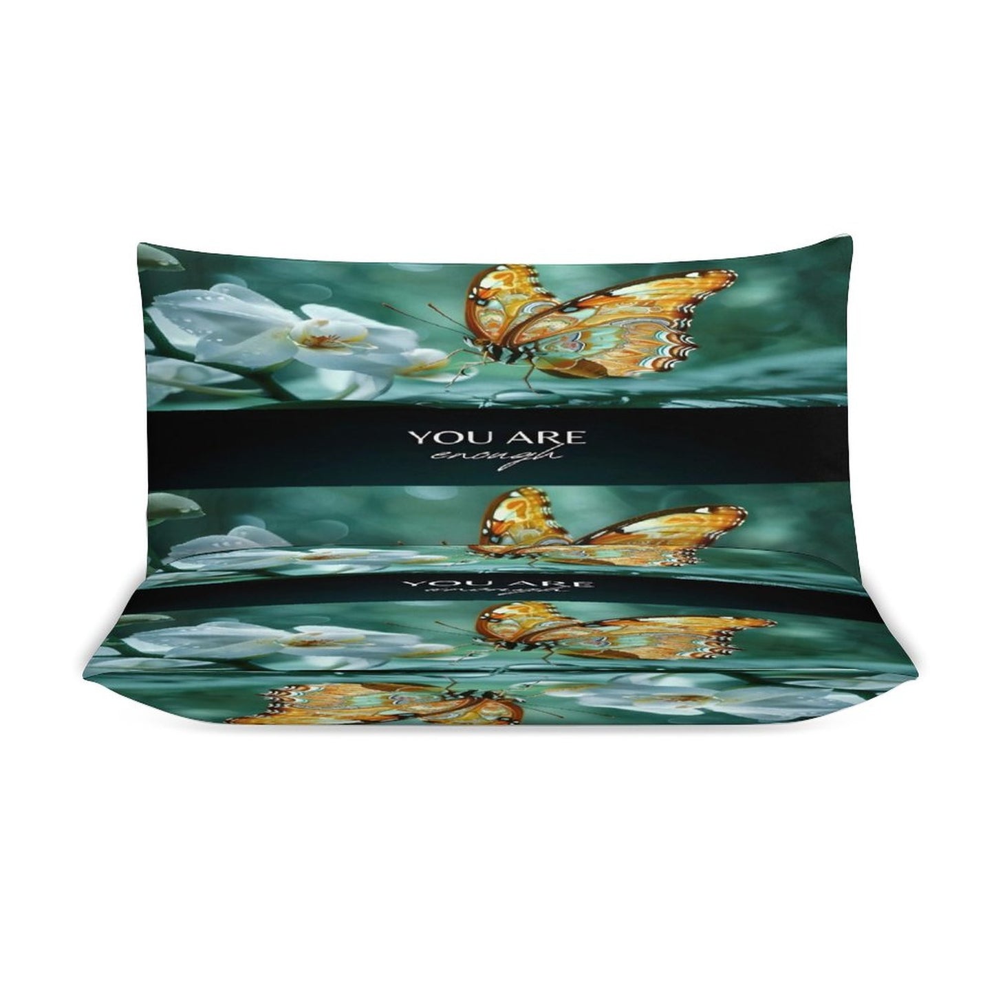 3-Piece Bedding Set (QUEEN) 90"x90"/ 229x229cm (Dual-sided Printing)-YOU ARE ENOUGH