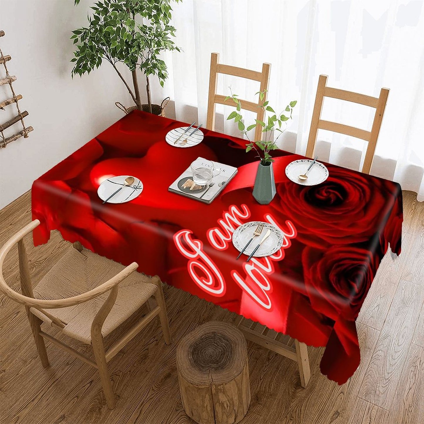 Kitchen Rectangular Tablecloth(One-sided Printing)