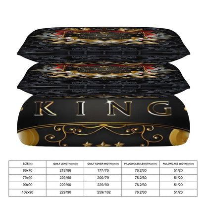 3-Piece Bedding Set-90"x90"/ 229x229cm (Dual-sided Printing)