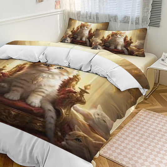 3-Piece Bedding Set-86"×70"/ 218×177cm (Dual-sidede Printing)