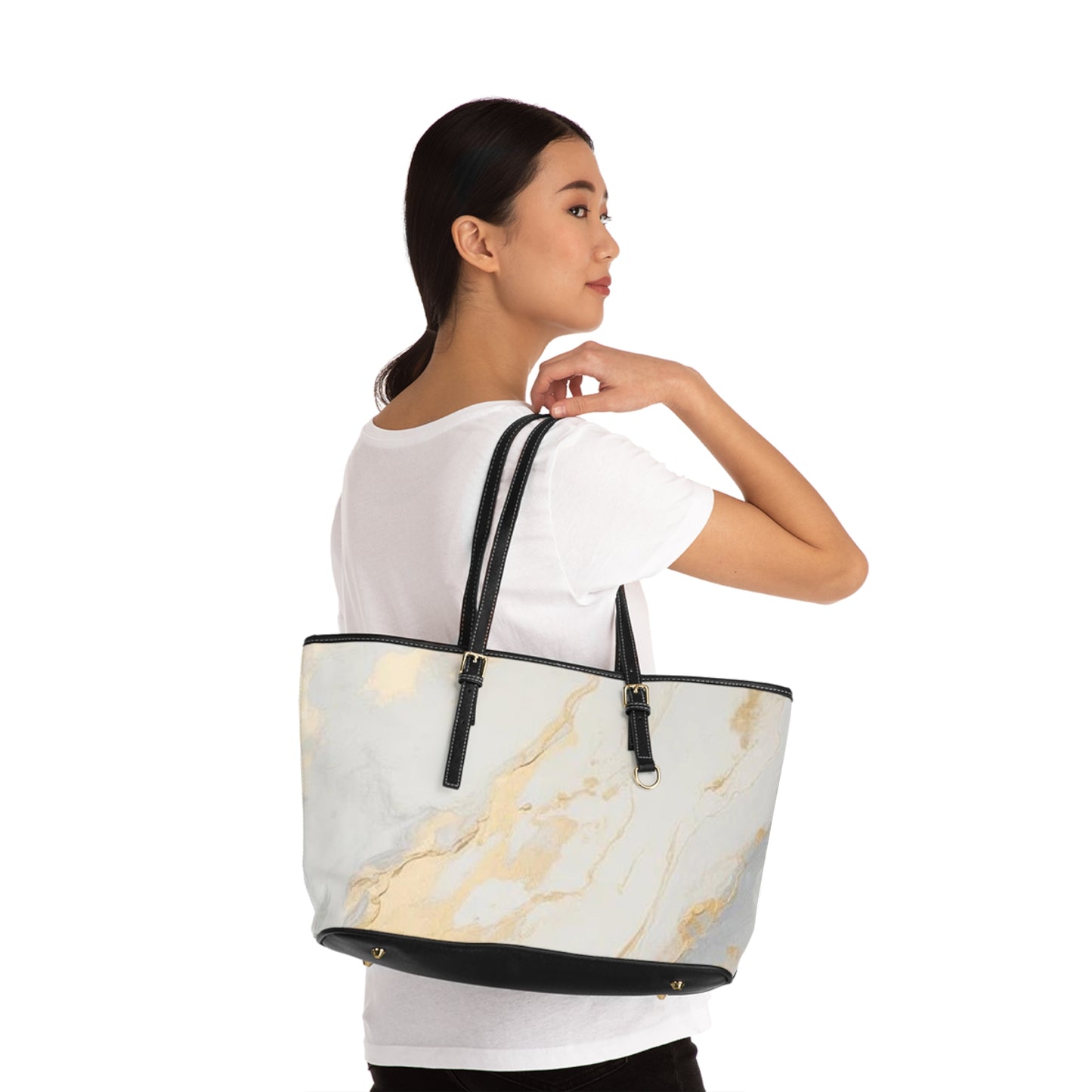 GOLD FOIL Leather Shoulder Bag