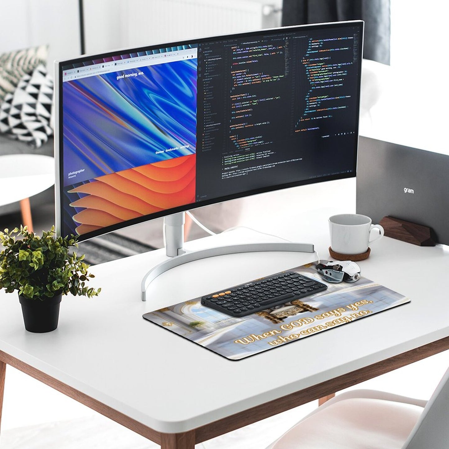 Large Desk Pad Protector with Stitched Edges-12x24 in/ 30x60cm