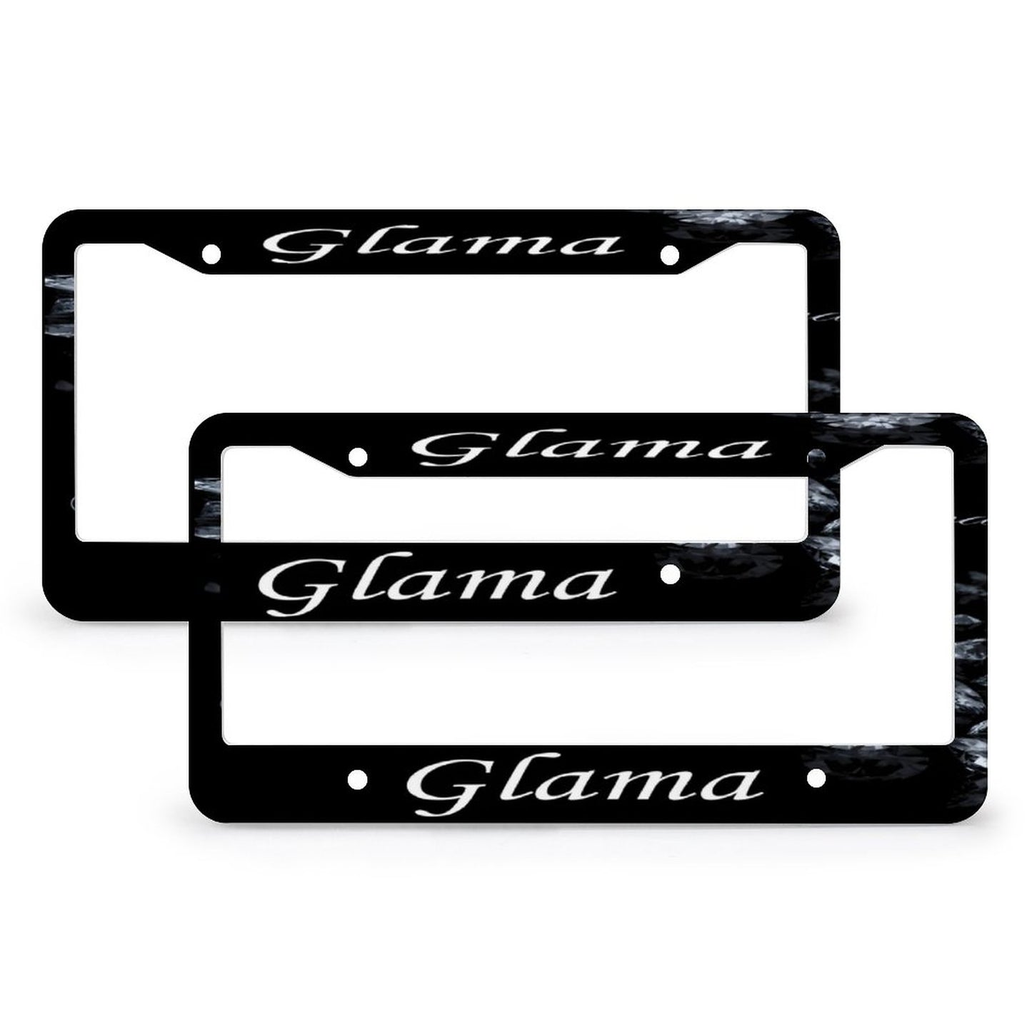 License Plate Frames with 4 Round Holes (1 Pair)