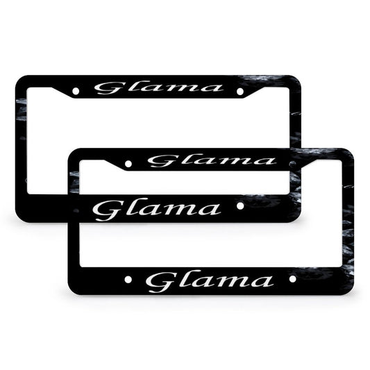 License Plate Frames with 4 Round Holes (1 Pair)-GLAMA