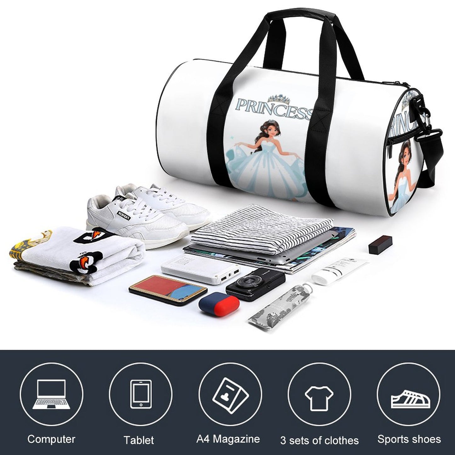 Cylindrical Gym Bag Q006