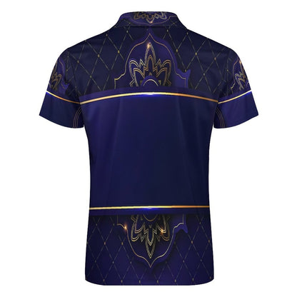 Men's Short Sleeve POLO Shirt with Zipper B470 (All-Over Printing)
