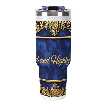 40oz Insulated Tumbler with Handle and Straw