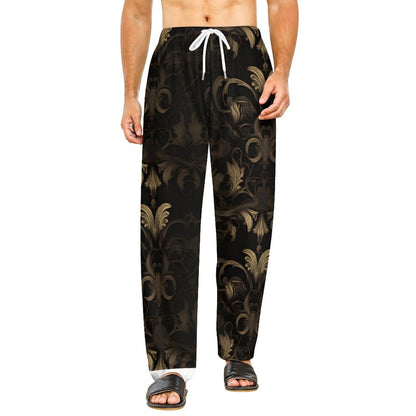 BLACK & GOLD ACCENT Men's Pajama Pants