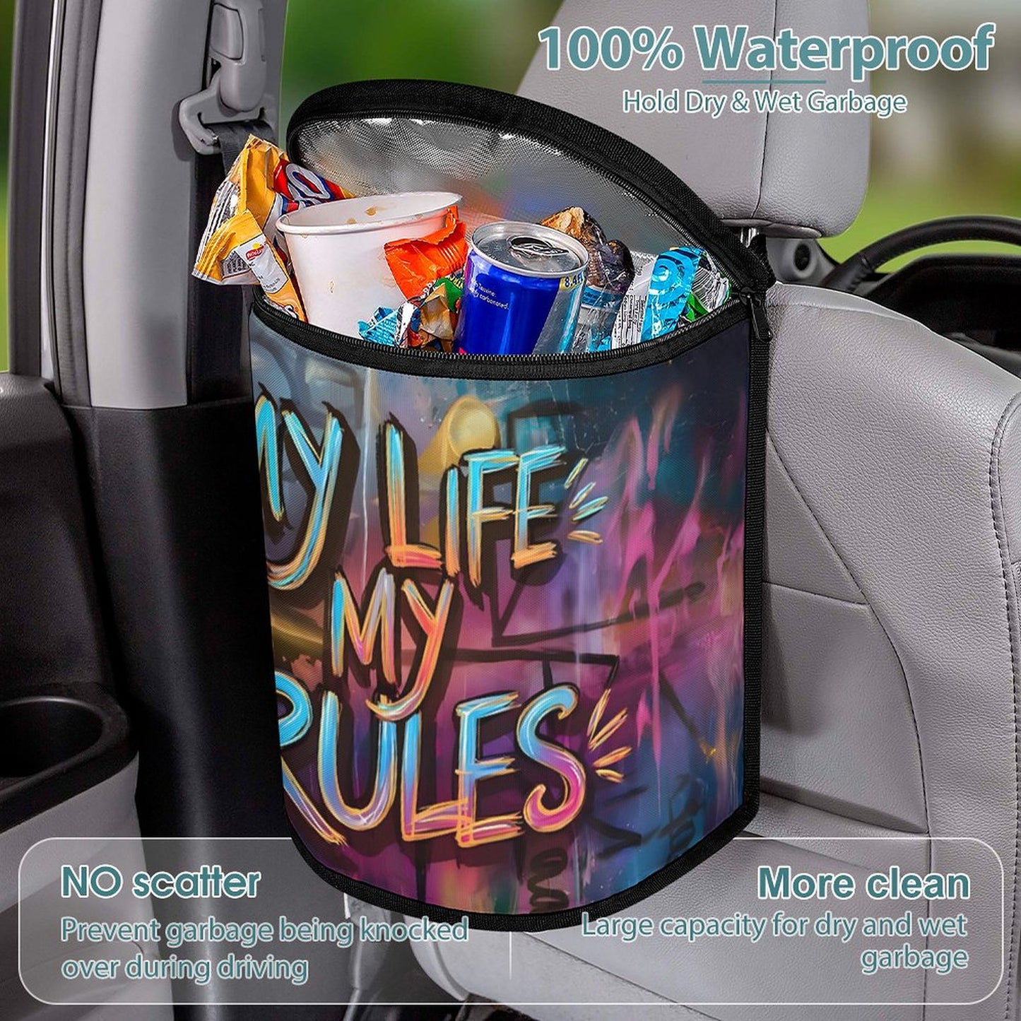 Collapsible Car Trash Bin
